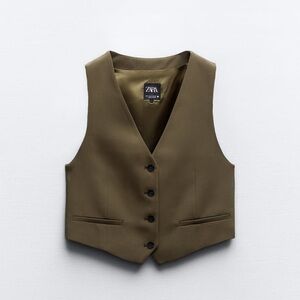 Zara cropped tailored vests